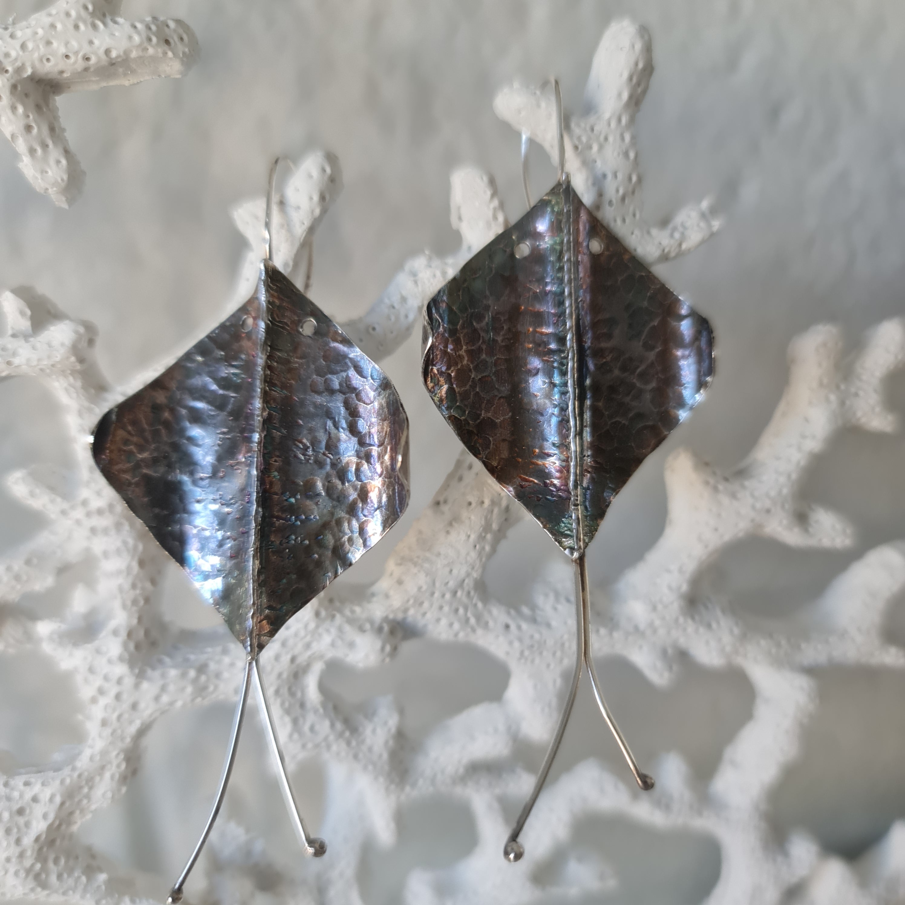 NZ Jeweller, NZ Jeweler, Sterling Silver Earrings, Earrings, Swanson Jeweller, Swanson Jeweler, stingray earrings, stingray jewellery, stingray jewelry, bespoke jewellery, bespoke jewelry