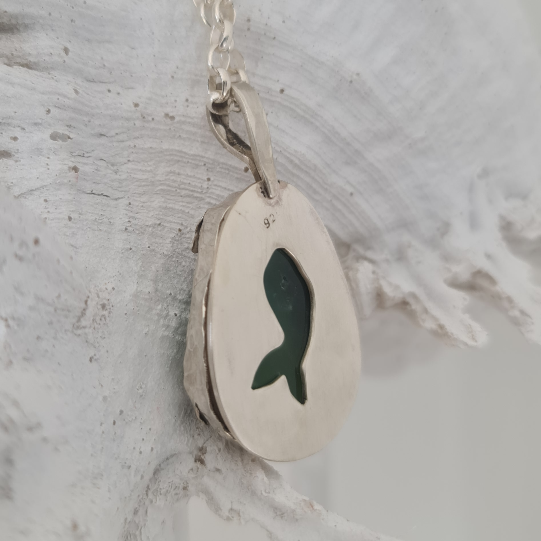 NZ Jeweller, NZ Jeweler, Sterling Silver Necklace, Necklace, Swanson Jeweller, Swanson Jeweler, chrysoprase stone necklace, chrysoprase jewellery, chrysoprase jewelry, bespoke jewellery, bespoke jewelry