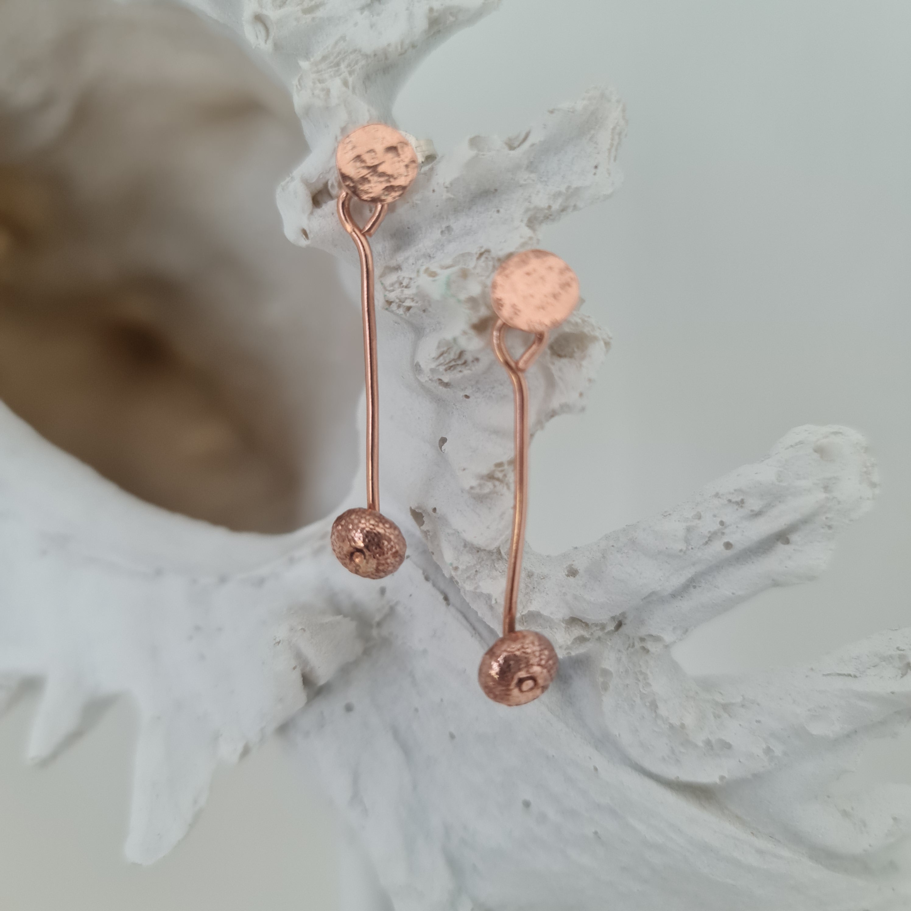 Swanson Jeweller, Auckland Jeweller, New Zealand Jeweller, Artisan Jeweller, Hand crafted jewellery, copper jewellery, silversmith, copper earrings, stud earrings, handcraft earrings, artisan earrings, earrings nz, earrings New Zealand, women’s earrings